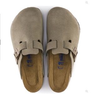 BRAND NEW IN BOX WITH TAGS Birkenstock Men's Boston Clogs in Taupe